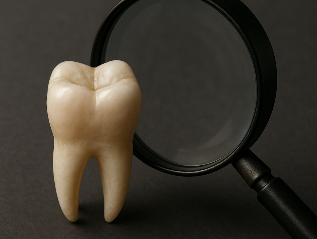 Dentista Assistente Técnico Judicial - Perícia Odontológica 8 dente e lupa - odontologia perito