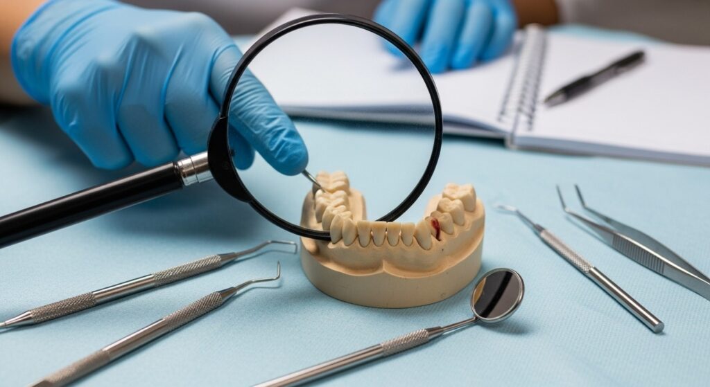 Os 5 erros mais comuns em perícia odontológica e como evitá-los 1 dentista-perito-analisando-exmaes-documentos-em-pericia-odontológica